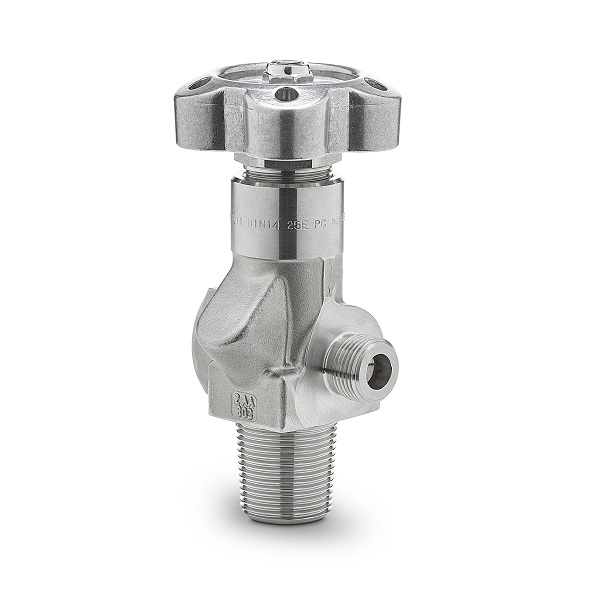 Stainless steel cylinder offline RPV valve for High Purity gases - D282
